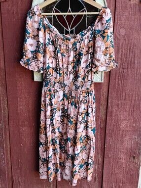 Luxology Floral Midi Dress NWT